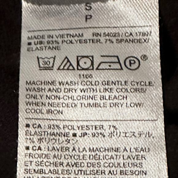 Banana Republic SS Crepe Puff Short Sleeve Top Blouse Black Shirt 2022 Small - Picture 8 of 12